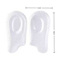 1 Pair Soft Silicone Gel Insoles, Heel Cushion Shoe Pads, Pain Relief And Foot Protection, Unisex - Clear - View 4