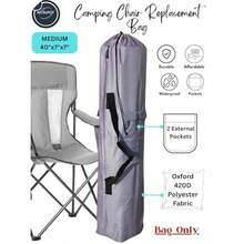 40 x 7 x 7 pulgadas gris M bolsa de repuesto para silla de camping plegable sillas de campamento hamaca esterilla de yoga silla de playa paraguas bolsa de tienda de campaña tela de - Gris - Ver 2