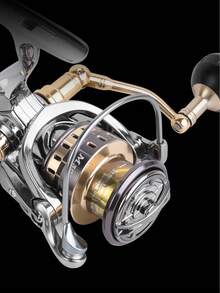 纺车轮，金属纺车轮，CNC铝合金线杯，最大刹车力12公斤，齿轮比4.7:1/5.1:1/5.5:1，顺滑强劲的淡水海水两用渔线轮 - 彩色 - 查看 10