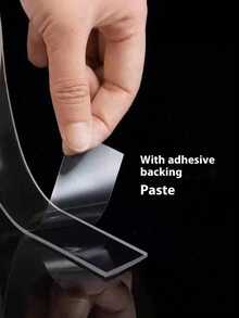 3 piezas/1 pieza Cinta adhesiva transparente reutilizable de doble cara, adhesivo fuerte, cinta adhesiva transparente de doble cara multiusos y resistente al agua - Adecuada para el hogar, la cocina, la oficina y el automóvil, cinta adhesiva de doble cara súper resistente - transparente - Ver 11