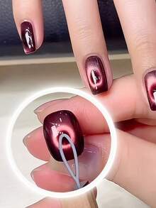 5PCS/Set Cat Eye Magnet Set, Heart Nail Art Tool ,Strong Magnetic Cat Paw Pen Head Round DIY Professional Manicure Gift For Women - Multicolor - View 10