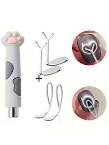 5PCS/Set Cat Eye Magnet Set, Heart Nail Art Tool ,Strong Magnetic Cat Paw Pen Head Round DIY Professional Manicure Gift For Women - Multicolor - View 17