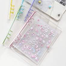 A5 Carpeta metálica rosa dorado transparente con hoja, Carpeta A5 con páginas de recambio, Álbum de pegatinas, Libro de pegatinas transparente, Libro de pegatinas, Bolsa de almacenamiento de fotos, Álbum de fotos, Planificador de presupuesto, Diario, Cuaderno, Suministros de oficina - A5 - Ver 1