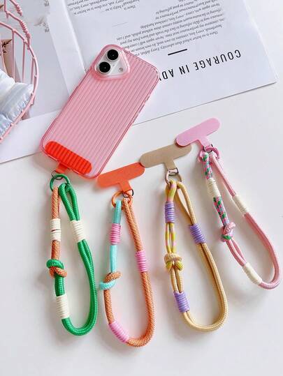 1条多巴胺挂绳，结实耐用，可作手机挂绳、钥匙链、身份证卡套、腕带、防丢短绳，女士适用