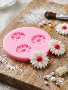 1pc Sunflower Candy Pudding Jelly Mold, DIY Cake Chocolate Silicone Mold, Baking Tool - Multicolor - View 6