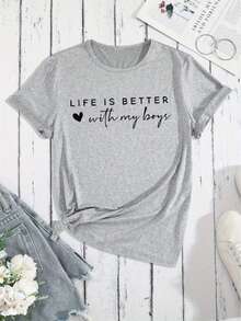La vida será mejor, con mis hijos, mamá, la camiseta de mamá, la vida de mamá, números de regalos para el Día de la Madre. - Blanco - Ver 7