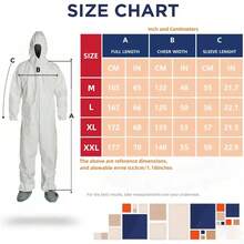 1 Piece Of Lightweight Protective Clothing/55gsm SF Microporous Breathable Non-Woven Fabric Material/Suitable For Paint And Decoration Workers, Halloween Parties, Factory Workshops, Food Workshops/Industrial Protective Clothing, Compliant With Class 5 And Class 6 (Excluding Shoe Covers) - A - View 2