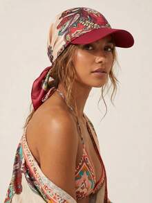 1 chiếc khăn trùm đầu bằng satin kiểu Bohemian in họa tiết da báo/paisley dành cho nữ, mũ tam giác mềm mại, khăn trùm đầu chống nắng mùa hè, mũ trùm đầu thanh lịch, thích hợp cho kỳ nghỉ hè ở bãi biển và khi điều trị hóa trị. - Nhiều màu - Xem 2