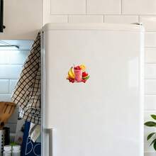 Smoothie Party On The Fridge: Raspberry Smoothie Magnet, Layered Berries And Citrus, Surrounded By Fresh Fruits - Brings Refreshing Vitality To Your Kitchen, Every Day - A - View 4