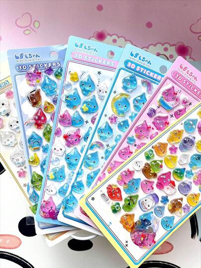 3D立体水晶水滴贴纸，可爱雨滴装饰贴纸。适用于家居装饰、派对、生日、节日。时尚奢华DIY装饰