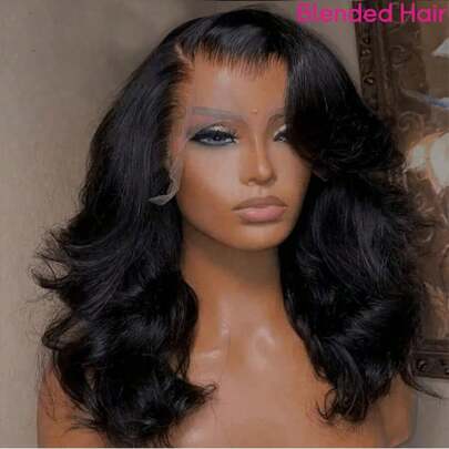 PQL 34英寸挑染蕾丝前假发，真人混纺发丝，4/27渐变蜂蜜金假发，女士款，13x4前额假发，无胶真人混纺发丝假发，高清透明蕾丝假发，200%密度，彩色混纺发丝假发，预先拔毛，带婴儿发。