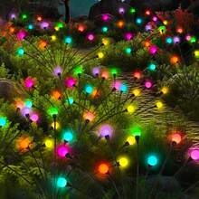 1 pezzo Luce da giardino a forma di lucciola alimentata a energia solare - Luce sferica a LED per segnalare il percorso per cortile, patio, decorazione da giardino, feste, atmosfera festiva, illuminazione paesaggistica esterna - Luce solare da terra Firefly - Visualizzare 7