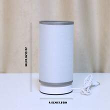 1个现代简约LED台灯，带布艺灯罩，适用于卧室、客厅和办公室 - 小型床头灯，柔和暖光 - 黃色 - 查看 6