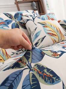 1 chiếc vỏ đệm ghế sofa co giãn họa tiết lá rừng nhiệt đới, chất liệu polyester, bọc toàn bộ, chống bám bẩn, thích hợp cho sân hiên, vườn, bãi biển và nhiều dịp khác, bán lẻ từng chiếc, không phải cả bộ sofa. - Nhiều màu - Xem 12