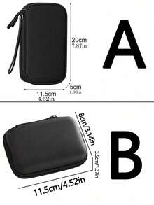 1 buah Tas Penyimpanan EVA Dua Lapis Warna Solid Minimalis, Kantong Pengatur Kabel Data Portabel untuk Menyimpan Earphone, Kabel, Pengisi Daya, Power Bank, Kotak Penyimpanan Persegi Panjang, Penting untuk Bepergian Pria dan Wanita, Dapat Dicuci - Ideal untuk Perjalanan dan Penggunaan Sehari-hari - MultiWarna - View 12