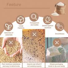 Recipiente hermético de gran capacidad para almacenar alimento de mascotas (sin ruedas) | Tapa abatible, transparente, a prueba de humedad y de insectos, adecuado para alimento de mascotas en el hogar - Multicolor - Ver 3