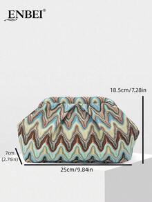 ENBEI 优雅摩洛哥风情手拿包 - 化妆包、沙滩包、时尚女士手提包、贝壳包，百搭简约，别致晚宴包，完美适用于派对、晚宴、婚礼、约会、购物等场合。母亲节、节日或圣诞节的理想礼物。 - 彩色 - 查看 10