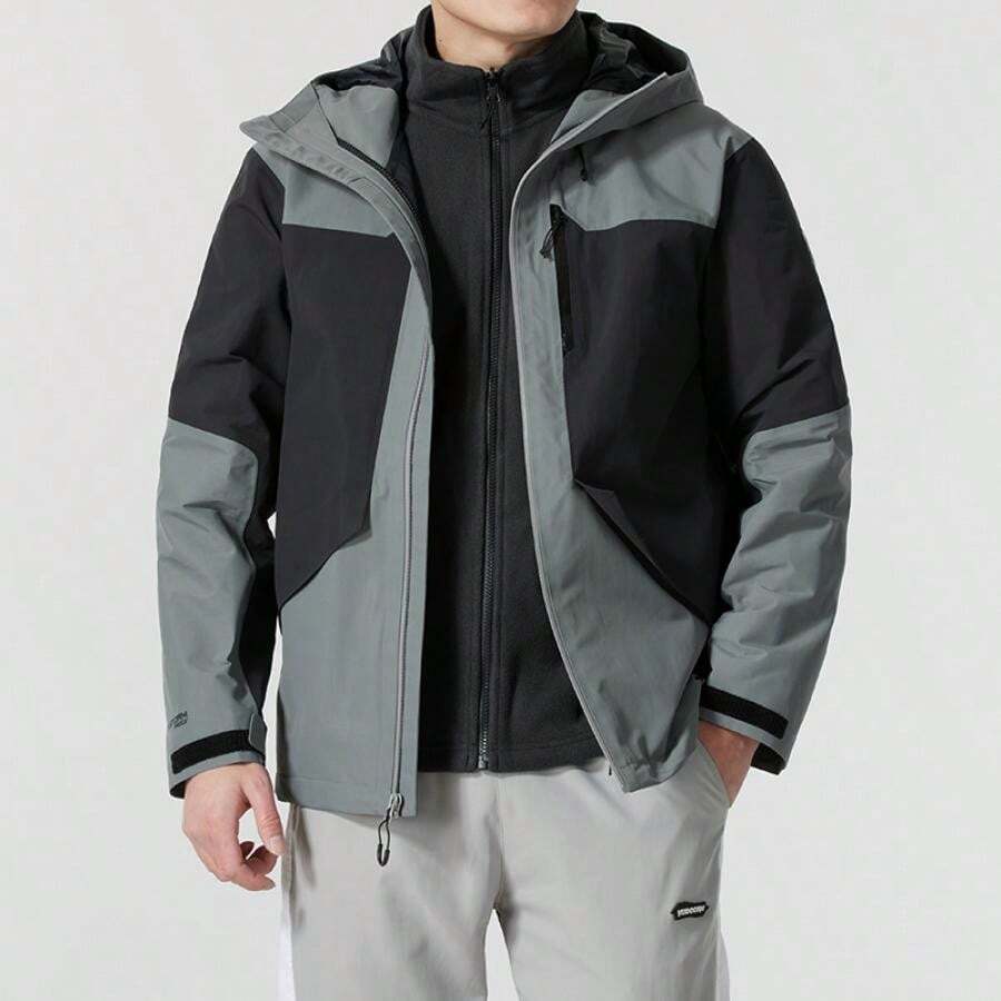 Under Armour Áo khoác 3 trong 1 APAC M Urban OD, dáng rộng, lót lông cừu, phong cách thường ngày đường phố 1389299-001 - màu đen - Xem 1