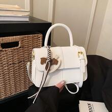 时尚百搭拼接个性化通勤女包单肩斜挎包 - 彩色 - 查看 11