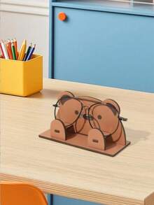 1pc Creative Animal Shaped Fashion Glasses Storage Rack, Detachable Wooden Desktop Eyeglasses Display Stand, Animal Shaped Glasses Organizer, Vanity Eyewear Holder - Animal - View 7