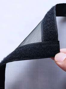 1 Piece,U-Shaped Zipper Screen Window,Self-Adhesive And Reusable Mosquito Nets For Windows, Anti-Mosquito Window Screens, Tulle, In Summer Washable Mesh,Insect Mosquito Nets For Window Screen Mesh Tulle Invisible Black Fiberglass Against Mosquitoes And Flies - Black, Middle and Lower U - View 7