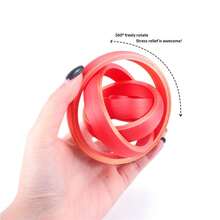 1pc 3D Printed Circular Rotating Stress Relief Toy - Colorful Stripes And Swirls, 360° Rotation Design | Suitable For Office And Home Use, Fidget Toy, Creative Gift, Fashionable Appearance, Focus Assistance, Vibrant Colors, Smooth Rotation, Entertainment And Relaxation, Unique Gift - Star Disk - View 4