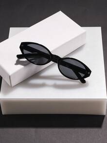 1 Pair Retro Oval Acrylic Fashion Glasses For Men, Suitable For Holidays, Daily Wear, And Gift - Multicolor - View 9