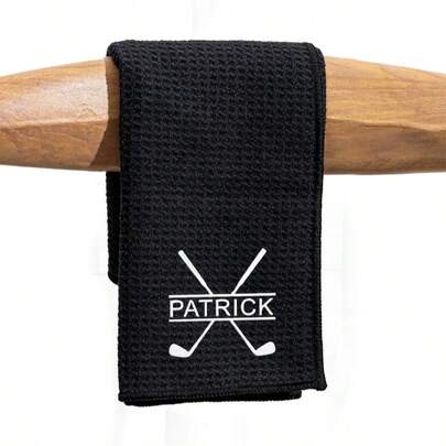 Một chiếc khăn golf thêu chữ theo yêu cầu, khăn golf chữ cái, khăn golf tùy chỉnh, quà tặng cho phù rể, quà tặng Ngày của Cha, khăn golf kiểu ngư dân, chất liệu microfiber, pha trộn polyester và nylon, họa tiết hình tổ ong, chất liệu mềm mại, có móc khóa, unisex, phụ kiện golf, hoàn hảo cho Ngày của Cha, sinh nhật, nghỉ hưu. Cũng thích hợp làm quà tặng cho bạn gái, bạn trai, bạn gái, gia đình, bạn bè, quà tặng tựu trường, đồ dùng văn phòng, đồ dùng học tập hoặc quà tặng giáo viên.