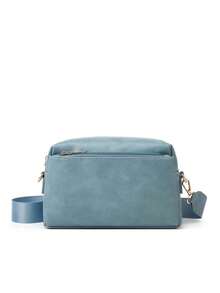 Bolso de hombro para mujer, bolso bandolera de correa ancha para mujer, bolso de hombro ligero, bolso de mano minimalista para uso diario, bolso bandolera minimalista para viajes, bolso de viaje casual elegante con correa ajustable, bolso de vacaciones, bolso de hombro diario - Azul - Ver 5