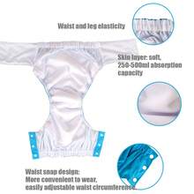 1pc Reusable Adult Cloth Diaper - High Absorbency 4-Layer Crotch Design, Breathable Silk-Like Fabric, 4-Corner Design, Soft & Comfortable, Unisex, 4 Color Options, Reusable Diaper - Multicolor - View 4