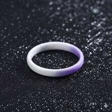Pinannie 3mm 薄款彩色陶瓷戒指女款，極簡疊戴戒圈，黑色、白色、粉色、藍色、紫色、綠色多色可選，美國尺寸 5-12 - 極簡主義者 - 查看 75