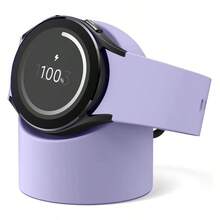 1 đế sạc silicon tương thích với Samsung Galaxy Watch 3/4, đế sạc tròn cho đầu sạc 1.26"/1.38", không bao gồm cáp sạc đồng hồ, đế sạc không dây, đế sạc, giá đỡ TPU để bàn sáng tạo tương thích với Apple Watch - Nhiều màu - Xem 2