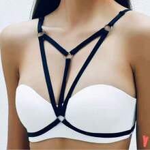 Sexy Lace-Up Lingerie For Women, European & American Black Allure Hollow Out Adjustable Straps Erotic Underwear - Black - View 1