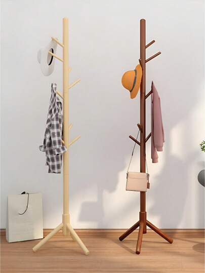 1 pezzo Appendiabiti verticale in legno, alto circa 175 cm, appendiabiti da terra, durevole, elegante e bello, mobile, facile da montare/smontare, adatto per soggiorni, corridoi, camere da letto, uffici e come regalo per le vacanze