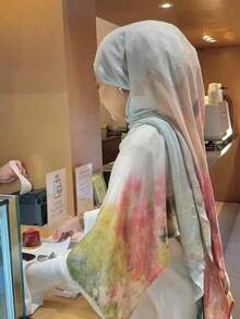 1 chiếc khăn trùm đầu nữ kiểu Bohemian in hoa, khăn nhiều màu sắc chống nắng, khăn choàng thanh lịch đa năng, khăn dài mềm mại và thoáng khí, phù hợp sử dụng hàng ngày. - Nhiều màu - Xem 3