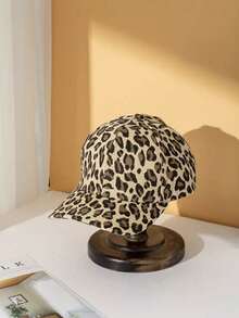 Retro American Leopard Print Snapback Hat, Wide Brim To Flatter Face, Streetwear Unique Personalized Fashion Baseball Cap - Multicolor - View 5