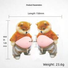 时尚可挤压狗狗腹部护垫 - 可爱腊肠犬造型，TPR橡胶材质，防撞减压玩具 - 彩色 - 查看 11