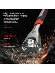 8-In-1/52-In-1 Multi-Function Socket Wrench Set, 360° Rotating Universal Wrench With Anti-Slip Handle, Household Adjustable Bone Wrench, Fits 8-12mm/0.31-0.47in & 12-19mm/0.47-0.75in, Works With 8 Types Of Screws - Multicolor - View 6