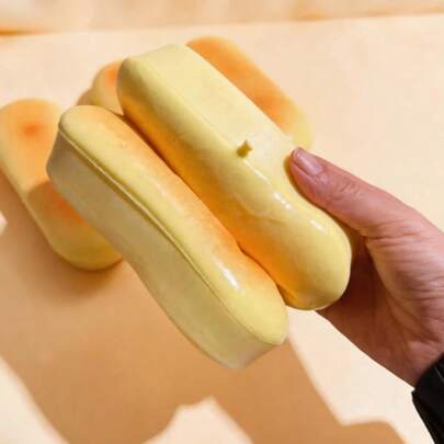 Soft, Sticky, Cheesy Scented Slow Rebound Squeeze Toy - Portable Palm-Sized Squeeze Stress Relief Gadget, Soft Texture Hand Massager, Great Birthday/Holiday Gift