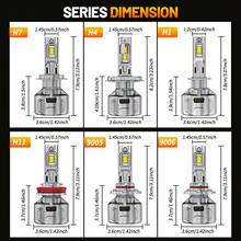 HYNBYZJ 2 bóng đèn pha ô tô H4 H7 H11 LED Canbus H9 9005 HB3 9006 HB4 công suất cao chip CSP 9980 quạt tăng áp đèn sương mù 12V - A - Xem 10