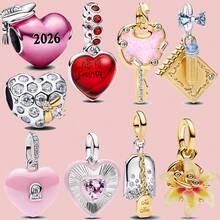 1个镀银向日葵钥匙吊坠，适合搭配手链和项链，DIY礼物 - 彩色 - 查看 2