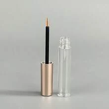 1/5/10pcs Rose Gold Refillable Containers, 5ml Transparent Eyeliner/Mascara Empty Bottles With Funnel, Portable Makeup Refill Jars - Mocha Brown - View 3