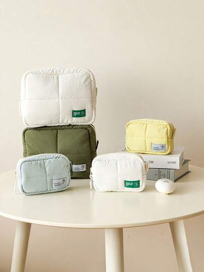 Cute Candy-Colored Nylon Camera Storage Bag, Stylish Solid Color Camera Bag, Portable CCD Storage Bag, Multi-Pocket Camera Storage Bag, Multi-Functional Student Coin Purse, Travel Storage Bag, Toiletry Bag, Luggage Storage And Organizer Bag, Suitable For Spring And Summer Vacations, Wedding Season, Mother's Day, Back-To-School Season, Camera Accessories, Charger Bag, Women's Storage Bag, Men's Storage Bag.