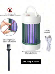 Đèn diệt muỗi điện USB, thiết bị đuổi côn trùng bằng tia cực tím, đèn bẫy muỗi cầm tay dùng cho gia đình, văn phòng và du lịch, lý tưởng cho sử dụng trong nhà và cắm trại. - Một kích cỡ phù hợp cho tất cả - Xem 8