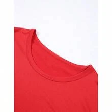 Women's Casual Disney Little Mermaid Ariel Graphic Short Sleeve Round Neck T-Shirt Perfect For Beach Vacations - Đỏ - Xem 3