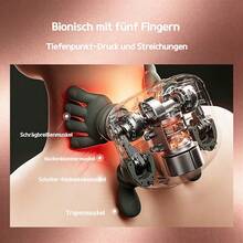 USB Rechargeable Wireless Heated 5D Kneading Massager 8-Claw Deep Tissue Finger Press For Neck Shoulder Back Waist Leg Full Body Relax Portable Wellness Gift For Parents Men Women - View 10