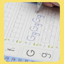 4pcs Children's Pencil Control & Intelligence Training Books, Montessori Educational Tools, Children's English Practice Copybooks, Grooved Magic Copybooks, Reusable Pencil Control Training Books, Preschool Handwriting Practice Books - Multicolor - View 8