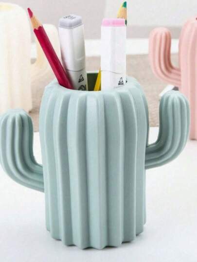 1个几何塑料花瓶，简约家居装饰，多功能花瓶，可用于干花、仙人掌、文具收纳、桌面整理