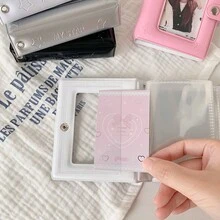 1pc PVC 11*8.9cm 20 Inner Pages Minimalist High-Quality Cute Mini Ins-Style Photo Album - 3-Inch Instant Film Album, Suitable For Photo/Card Collection, Portable & Stylish,Card Holder - 1 Set - View 3