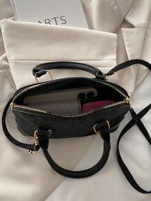 Vintage Shell Handbag, Lovely Women's Perfect Shoulder Bag - Black - View 4